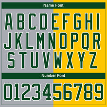 Charger l'image dans la galerie, Custom Yellow Green Gray-White Split Fashion Hockey Lace Neck Jersey