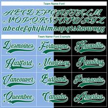 Charger l'image dans la galerie, Custom Black Kelly Green Light Blue-White Red-Royal Split Fashion Hockey Lace Neck Jersey