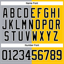 Charger l'image dans la galerie, Custom Yellow Black Gray-White Split Fashion Hockey Lace Neck Jersey