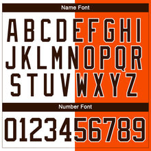 Laden Sie das Bild in den Galerie-Viewer, Custom Orange Brown-White Split Fashion Hockey Lace Neck Jersey