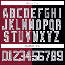 Load image into Gallery viewer, Custom Black Gray Crimson-White Split Fashion Hockey Lace Neck Jersey