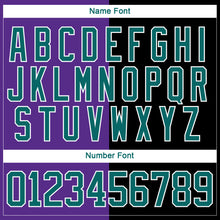 Load image into Gallery viewer, Custom Black Teal Purple-White Split Fashion Hockey Lace Neck Jersey