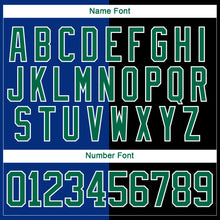 Charger l'image dans la galerie, Custom Black Kelly Green Royal-White Split Fashion Hockey Lace Neck Jersey