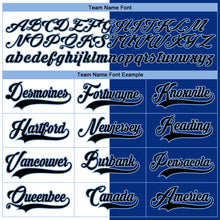 Загрузить изображение в средство просмотра галереи, Custom Royal Black White-Light Blue Split Fashion Hockey Lace Neck Jersey