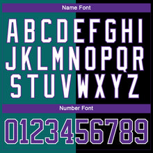 Load image into Gallery viewer, Custom Black Purple Teal-White Split Fashion Hockey Lace Neck Jersey