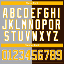 Laden Sie das Bild in den Galerie-Viewer, Custom Brown Gold Gray-White Split Fashion Hockey Lace Neck Jersey