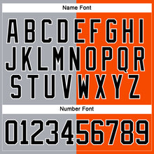 Charger l'image dans la galerie, Custom Orange Black Gray-White Split Fashion Hockey Lace Neck Jersey