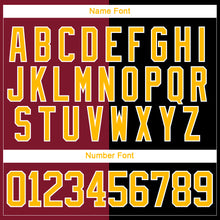 Laden Sie das Bild in den Galerie-Viewer, Custom Black Gold Crimson-White Split Fashion Hockey Lace Neck Jersey