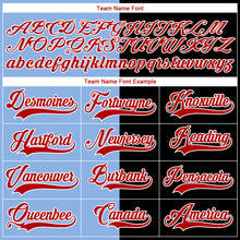 Laden Sie das Bild in den Galerie-Viewer, Custom Black Red Light Blue-White Split Fashion Hockey Lace Neck Jersey