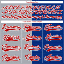 Загрузить изображение в средство просмотра галереи, Custom Royal Red Gray-White Split Fashion Hockey Lace Neck Jersey