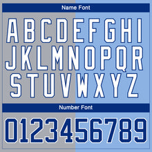 Load image into Gallery viewer, Custom Light Blue Royal Gray-White Split Fashion Hockey Lace Neck Jersey