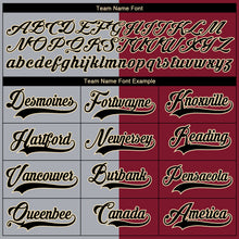 Charger l'image dans la galerie, Custom Crimson Black Gray-Cream Split Fashion Hockey Lace Neck Jersey