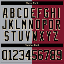 Charger l'image dans la galerie, Custom Crimson Black Gray-Cream Split Fashion Hockey Lace Neck Jersey