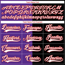 Charger l'image dans la galerie, Custom Black White Purple-Red Split Fashion Hockey Lace Neck Jersey