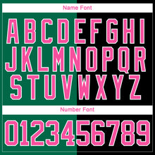 Charger l'image dans la galerie, Custom Black Pink Kelly Green-White Split Fashion Hockey Lace Neck Jersey