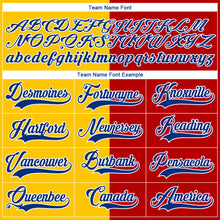 Загрузить изображение в средство просмотра галереи, Custom Red Royal Yellow-White Split Fashion Hockey Lace Neck Jersey