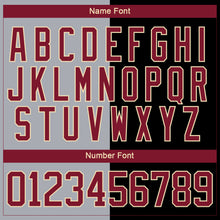 Charger l'image dans la galerie, Custom Black Crimson Gray-Cream Split Fashion Hockey Lace Neck Jersey