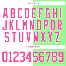 Charger l'image dans la galerie, Custom Pea Green Pink-White Split Fashion Hockey Lace Neck Jersey