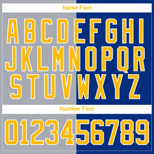 Загрузить изображение в средство просмотра галереи, Custom Royal Gold Gray-White Split Fashion Hockey Lace Neck Jersey