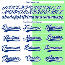 Charger l'image dans la galerie, Custom Pea Green Royal-White Split Fashion Hockey Lace Neck Jersey