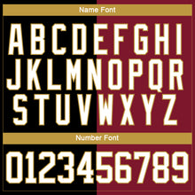 Charger l'image dans la galerie, Custom Crimson White Black-Old Gold Split Fashion Hockey Lace Neck Jersey