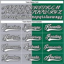 Charger l'image dans la galerie, Custom Kelly Green Black Gray-White Split Fashion Hockey Lace Neck Jersey