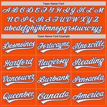 Load image into Gallery viewer, Custom Orange White-Royal Split Ripped Pattern Baseball Pullover Sweatshirt Hoodie