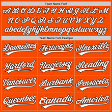Laden Sie das Bild in den Galerie-Viewer, Custom Orange White-Brown Split Ripped Pattern Baseball Pullover Sweatshirt Hoodie