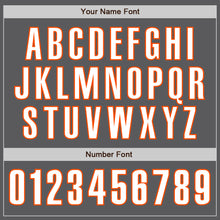 Загрузить изображение в средство просмотра галереи, Custom Steel Gray White-Orange Authentic Baseball Jersey