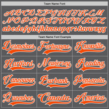 Charger l'image dans la galerie, Custom Steel Gray Orange-White Hockey Lace Neck Jersey