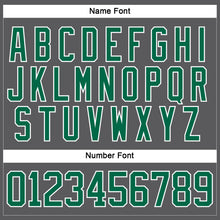 Charger l'image dans la galerie, Custom Steel Gray Kelly Green-White Hockey Lace Neck Jersey