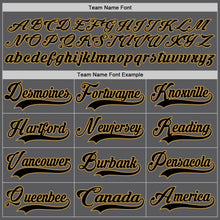 Charger l'image dans la galerie, Custom Steel Gray Black-Old Gold Hockey Lace Neck Jersey