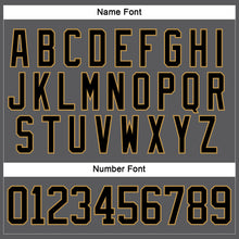 Charger l'image dans la galerie, Custom Steel Gray Black-Old Gold Hockey Lace Neck Jersey