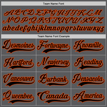 Charger l'image dans la galerie, Custom Steel Gray Black-Orange Hockey Lace Neck Jersey