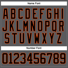 Charger l'image dans la galerie, Custom Steel Gray Black-Orange Hockey Lace Neck Jersey