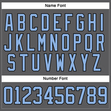 Charger l'image dans la galerie, Custom Steel Gray Light Blue-Black Hockey Lace Neck Jersey