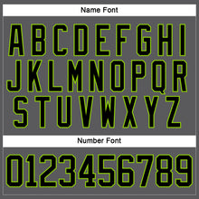 Charger l'image dans la galerie, Custom Steel Gray Black-Neon Green Hockey Lace Neck Jersey
