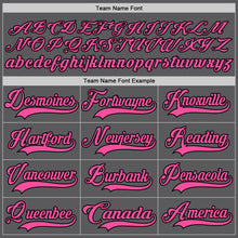 Charger l'image dans la galerie, Custom Steel Gray Pink-Black Hockey Lace Neck Jersey