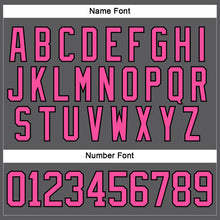 Charger l'image dans la galerie, Custom Steel Gray Pink-Black Hockey Lace Neck Jersey