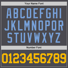 Charger l'image dans la galerie, Custom Steel Gray Gold-Light Blue Authentic Basketball Jersey