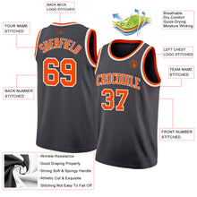 Charger l'image dans la galerie, Custom Steel Gray Orange-White Authentic Basketball Jersey