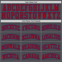 Charger l'image dans la galerie, Custom Steel Gray Red-Royal Authentic Basketball Jersey