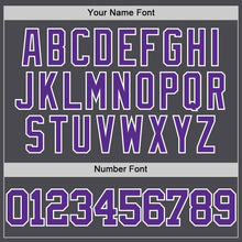 Charger l'image dans la galerie, Custom Steel Gray Purple-White Authentic Basketball Jersey