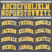 Charger l'image dans la galerie, Custom Steel Gray Gold-White Authentic Basketball Jersey