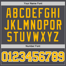 Charger l'image dans la galerie, Custom Steel Gray Gold-White Authentic Basketball Jersey