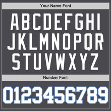 Laden Sie das Bild in den Galerie-Viewer, Custom Steel Gray White-Light Blue Authentic Basketball Jersey