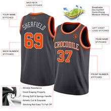Загрузить изображение в средство просмотра галереи, Custom Steel Gray Orange-Gray Authentic Basketball Jersey