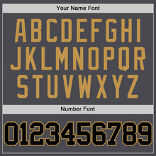 Charger l'image dans la galerie, Custom Steel Gray Black-Old Gold Authentic Basketball Jersey