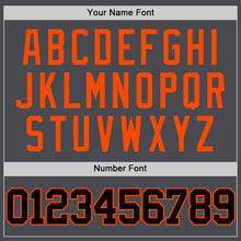 Charger l'image dans la galerie, Custom Steel Gray Black-Orange Authentic Basketball Jersey