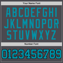 Charger l'image dans la galerie, Custom Steel Gray Teal-Black Authentic Basketball Jersey